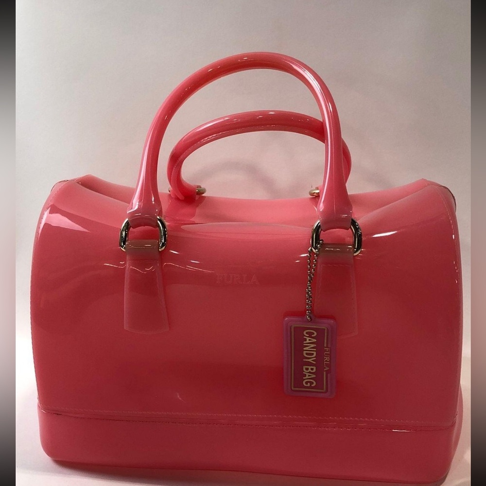 Women’s Furla Candy Boston Satchel Pink Jelly Bag